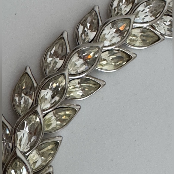 YSL *Limited Edition* Collectors Piece Rhinestone Silver Plated Necklace - Picture 7 of 10